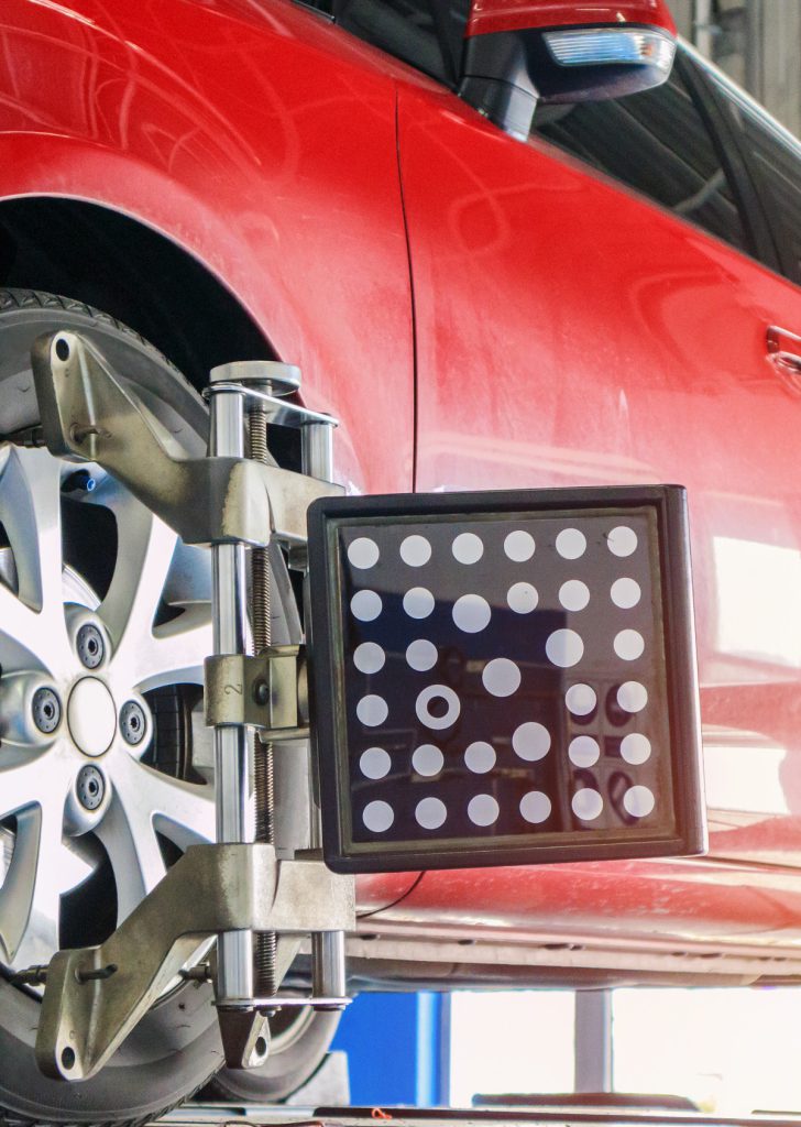 Vehicle having its wheels aligned at an auto repair garage - Wheel Alignment Bicester